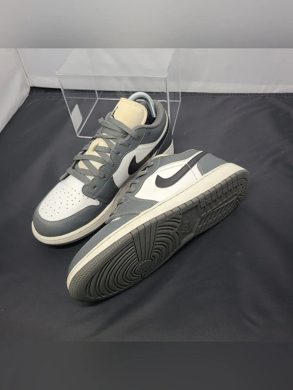 Air Jordan 1 Low GS 'Iron Grey Black' 553560-152 Youth size 7Y